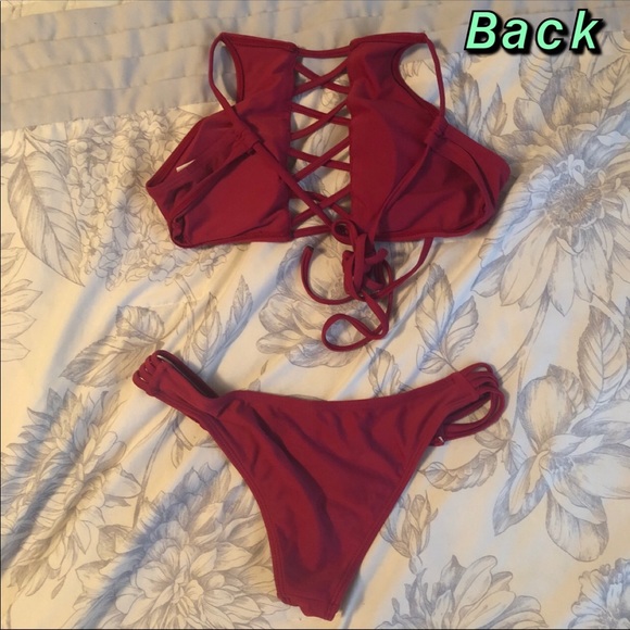 Boohoo Strappy bikini Red - Picture 2 of 5